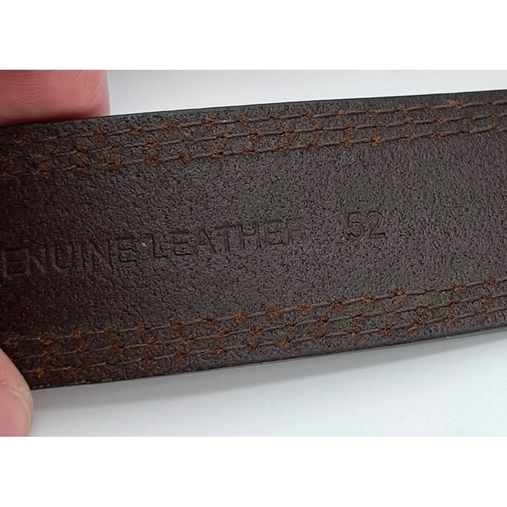 Carhartt Genuine Leather Belt Brown Double Stitch Heavy Duty Size 52 Men's - Picture 4 of 4